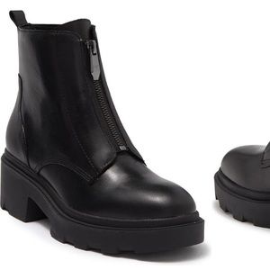 Marc Fisher Pippa Leather Moto Zip Boots